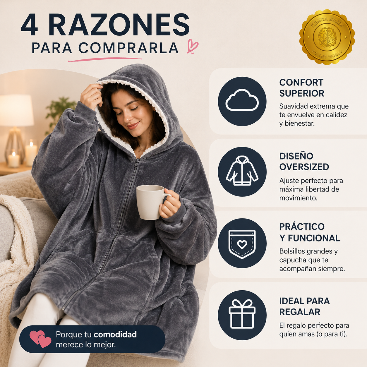HoodieHug™ 🧥💖🔥Maxi Poleron⭐⭐⭐⭐⭐