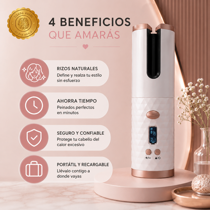 FlexiCurl™ 💇‍♀️🔌Rizador Automatico Inalambrico ElecUsb⭐⭐⭐⭐⭐