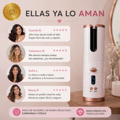 FlexiCurl™ 💇‍♀️🔌Rizador Automatico Inalambrico ElecUsb⭐⭐⭐⭐⭐