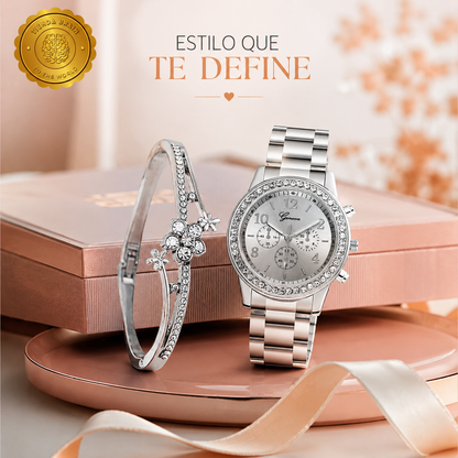 DivinaHora™ 💖⏳Set Reloj Clásico+ Pulsera Para Mujer⭐⭐⭐⭐⭐