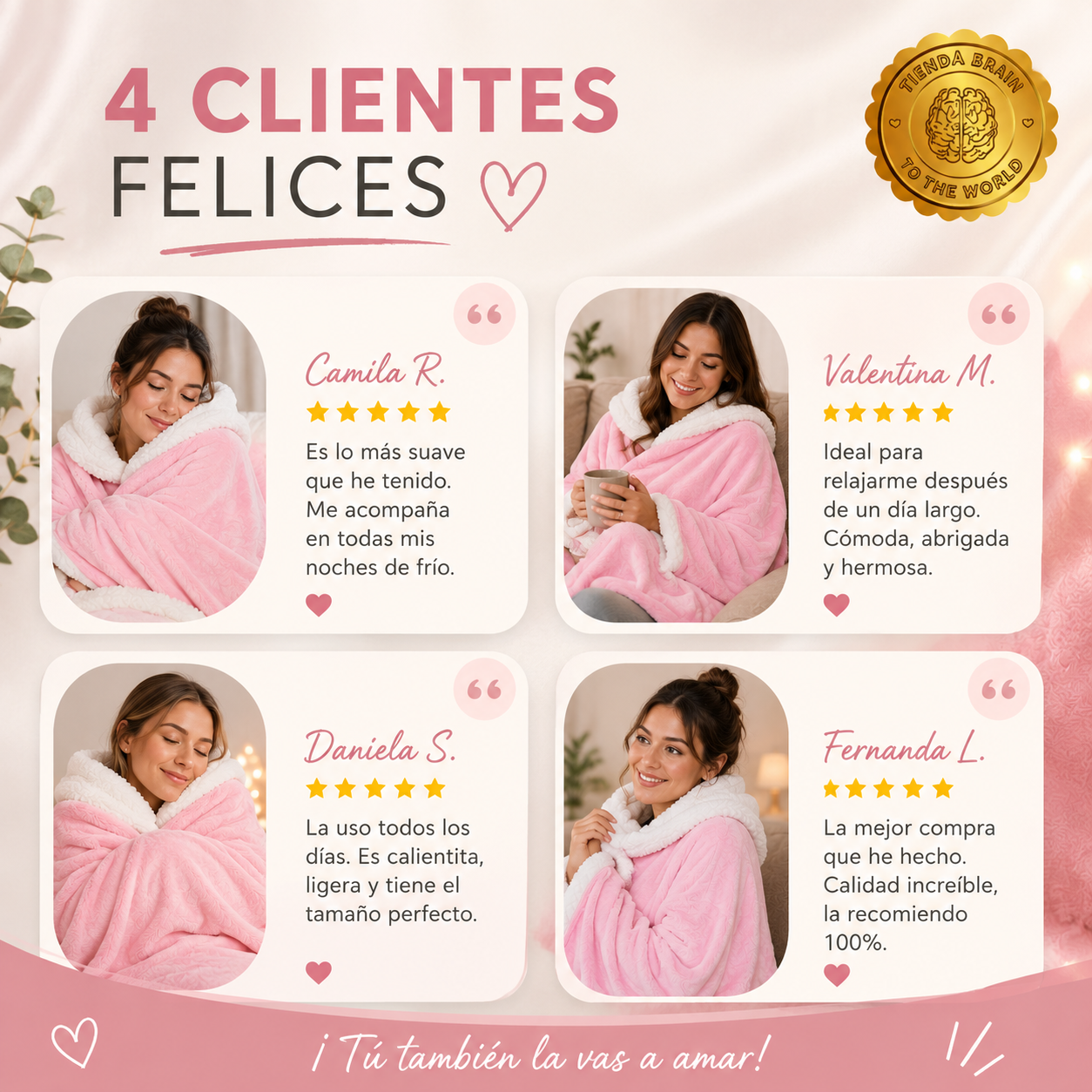 CosyHug™ 🤗🧥Abrigo Polar Rosa con Mangas y Bolsillo⭐⭐⭐⭐⭐