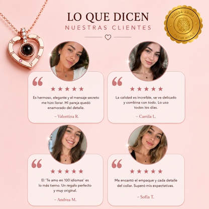 ❤️🌎 ReflectLove™ Collar Reflectante Te Amo 100 idiomas⭐⭐⭐⭐⭐