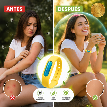 🦟🌿 SafeWrap™ Pack 10 Pulsera Repelente de Mosquitos⭐⭐⭐⭐⭐
