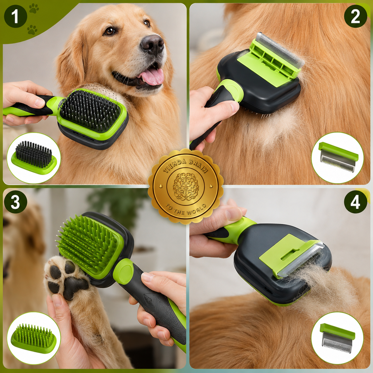 PawGroom™ 🐾🧼🖐️KIT DE CEPILLO PARA MASCOTAS 5 EN 1⭐⭐⭐⭐⭐