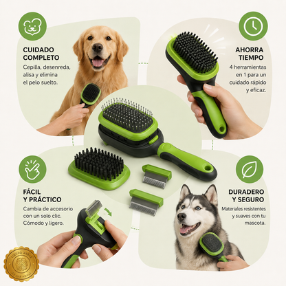 PawGroom™ 🐾🧼🖐️KIT DE CEPILLO PARA MASCOTAS 5 EN 1⭐⭐⭐⭐⭐