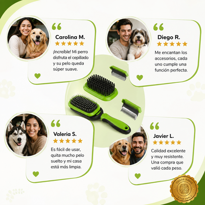 PawGroom™ 🐾🧼🖐️KIT DE CEPILLO PARA MASCOTAS 5 EN 1⭐⭐⭐⭐⭐