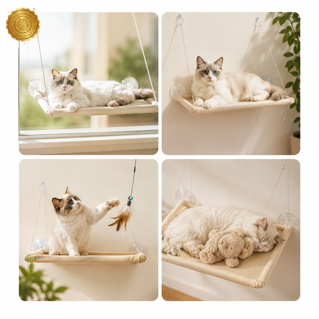 😺🛏️ CatHammock™: Cama para Gatos Tipo Hamaca Colgante 🐾✨⭐⭐⭐⭐⭐