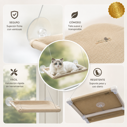 😺🛏️ CatHammock™: Cama para Gatos Tipo Hamaca Colgante 🐾✨⭐⭐⭐⭐⭐