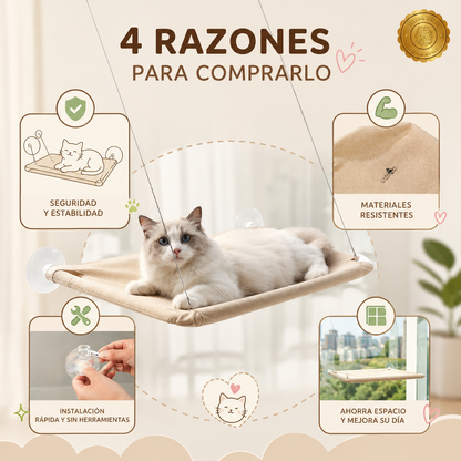 😺🛏️ CatHammock™: Cama para Gatos Tipo Hamaca Colgante 🐾✨⭐⭐⭐⭐⭐