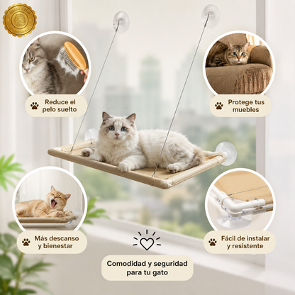 😺🛏️ CatHammock™: Cama para Gatos Tipo Hamaca Colgante 🐾✨⭐⭐⭐⭐⭐