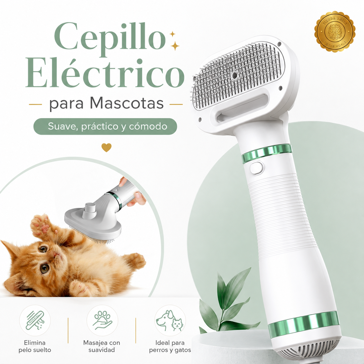 🐾💨 PetGroom™: Pack Mascota Cepillo + Secador ✨🛁⭐⭐⭐⭐⭐