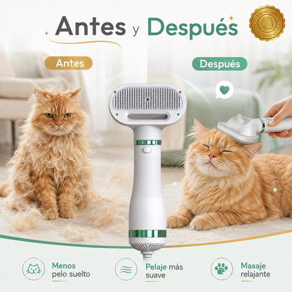 🐾💨 PetGroom™: Pack Mascota Cepillo + Secador ✨🛁⭐⭐⭐⭐⭐