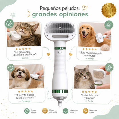 🐾💨 PetGroom™: Pack Mascota Cepillo + Secador ✨🛁⭐⭐⭐⭐⭐