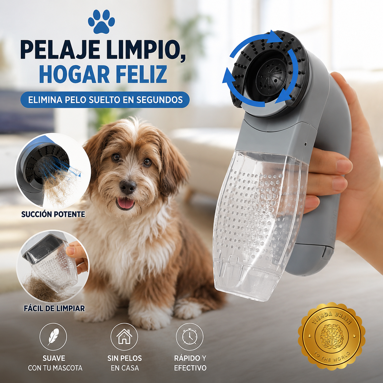 AuraVac™ 💎🌬️Aspiradora Removedor De Pelo De Mascotas ⭐⭐⭐⭐⭐