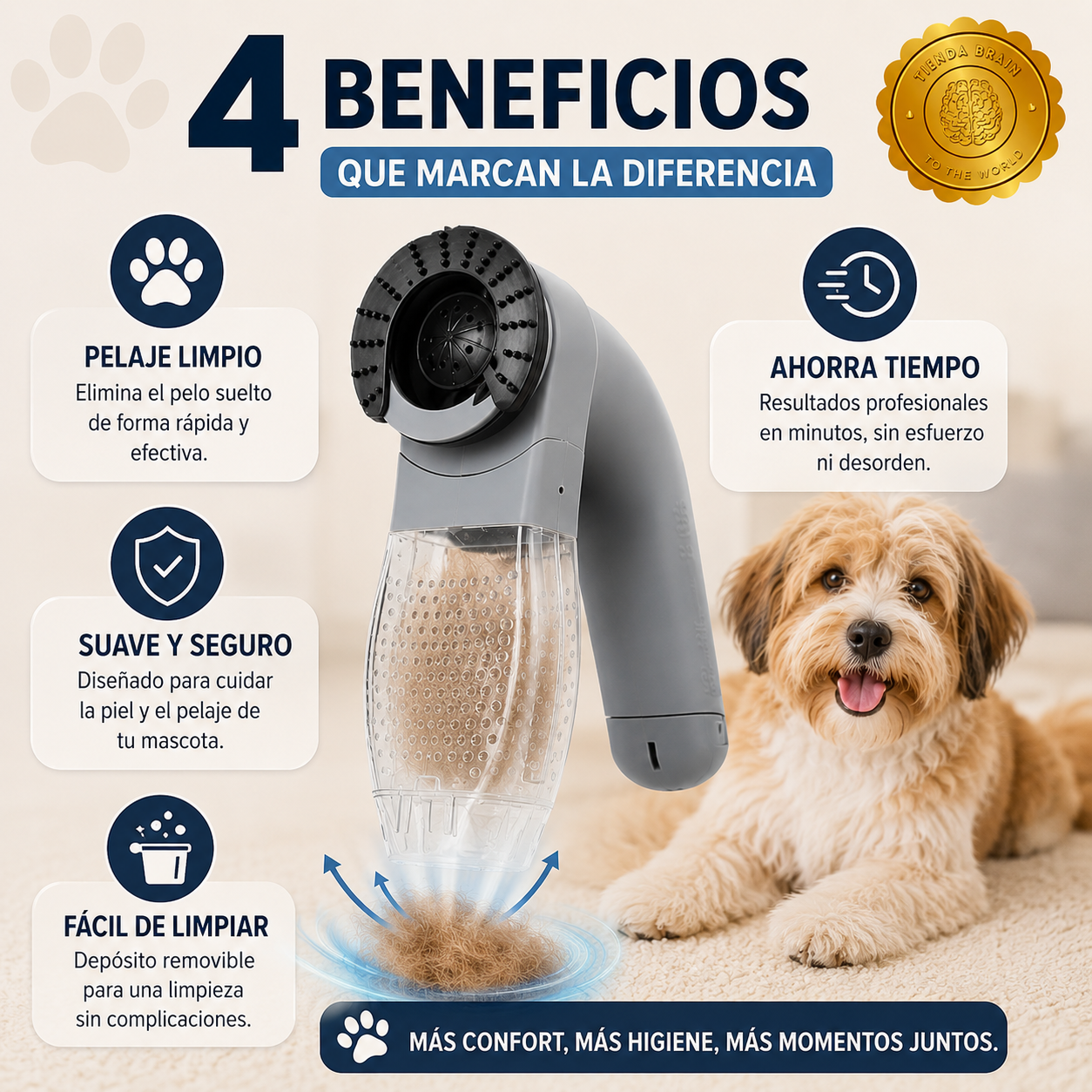 AuraVac™ 💎🌬️Aspiradora Removedor De Pelo De Mascotas ⭐⭐⭐⭐⭐