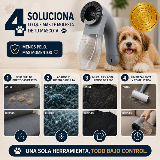 AuraVac™ 💎🌬️Aspiradora Removedor De Pelo De Mascotas ⭐⭐⭐⭐⭐