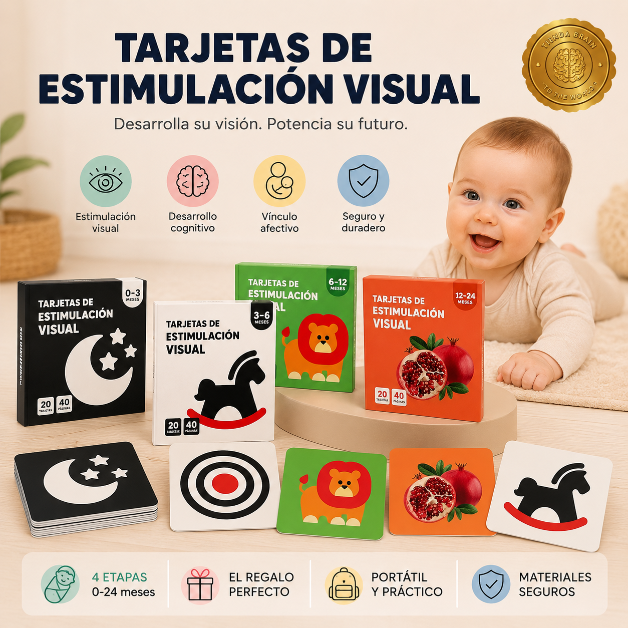 MontiSense™ 👶💡SET TARJETAS SENSORIALES MONTESSORI ⭐⭐⭐⭐⭐