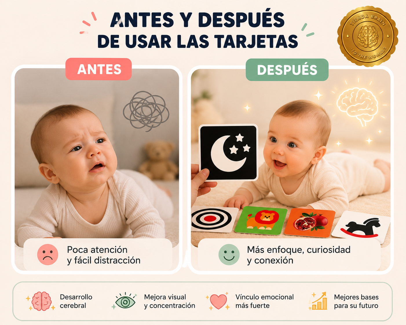 MontiSense™ 👶💡SET TARJETAS SENSORIALES MONTESSORI ⭐⭐⭐⭐⭐