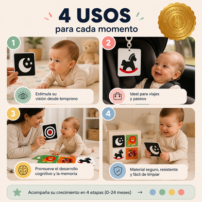 MontiSense™ 👶💡SET TARJETAS SENSORIALES MONTESSORI ⭐⭐⭐⭐⭐