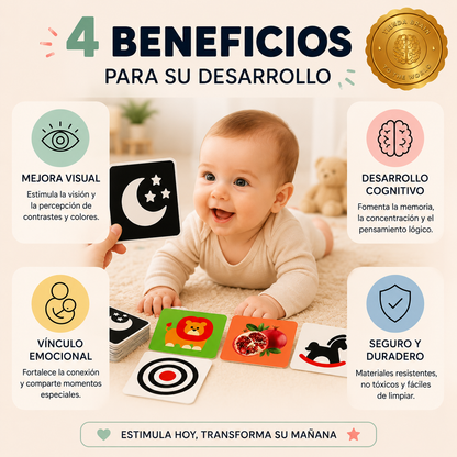MontiSense™ 👶💡SET TARJETAS SENSORIALES MONTESSORI ⭐⭐⭐⭐⭐