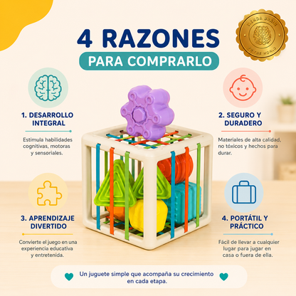 CubiMont™ 🌱📦CUBO SENSORIAL CON FIGURAS GEOMETRICAS M⭐⭐⭐⭐⭐