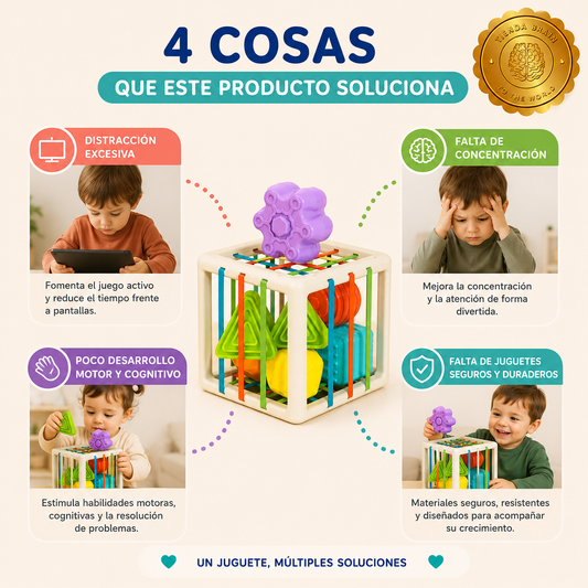 CubiMont™ 🌱📦CUBO SENSORIAL CON FIGURAS GEOMETRICAS M⭐⭐⭐⭐⭐