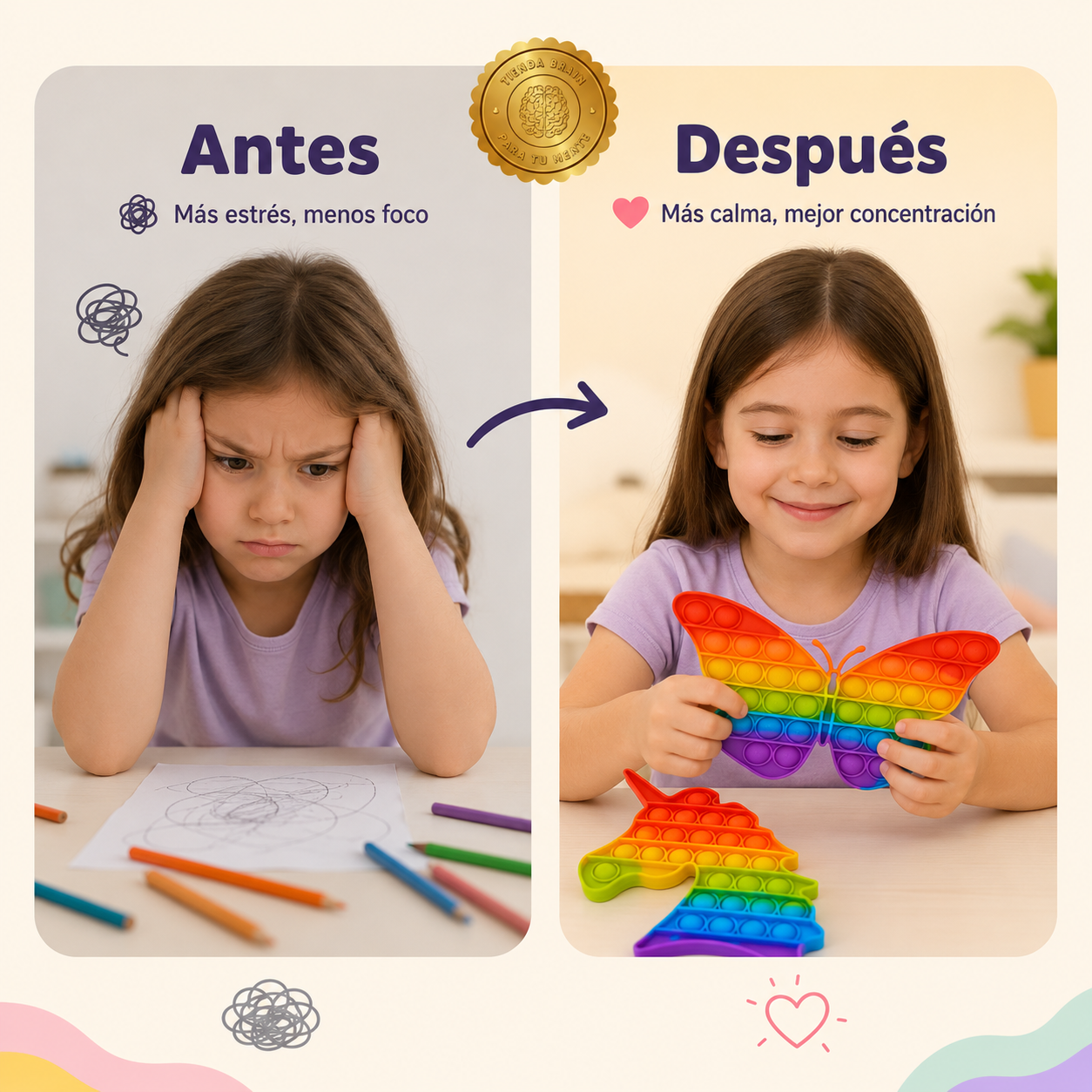 FocusPop™ 🎯🫧Pack Pop It Sensorial Para Niños ⭐⭐⭐⭐⭐
