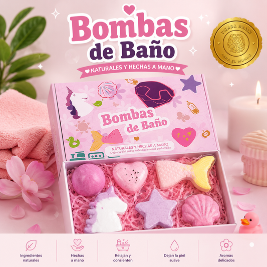Bañera Glow™ 🌟🛁🍊Set de 6 pcs Bombas Efervescentes Bañera ⭐⭐⭐⭐⭐