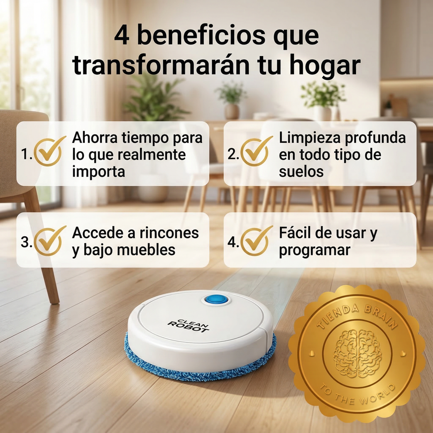 MopBot™ 🤖🧼🔋Robot Limpiador Con Mopa Recargable R⭐⭐⭐⭐⭐