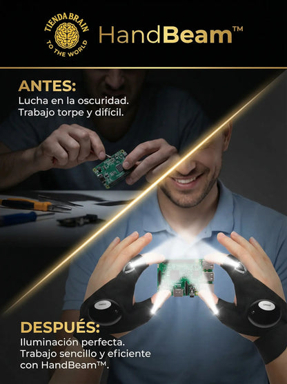 HandBeam™ ✋🔆⚙️Par de Guates con luz Led ⭐⭐⭐⭐⭐