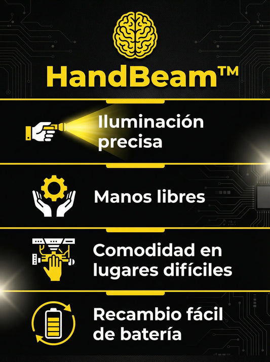 HandBeam™ ✋🔆⚙️Par de Guates con luz Led ⭐⭐⭐⭐⭐