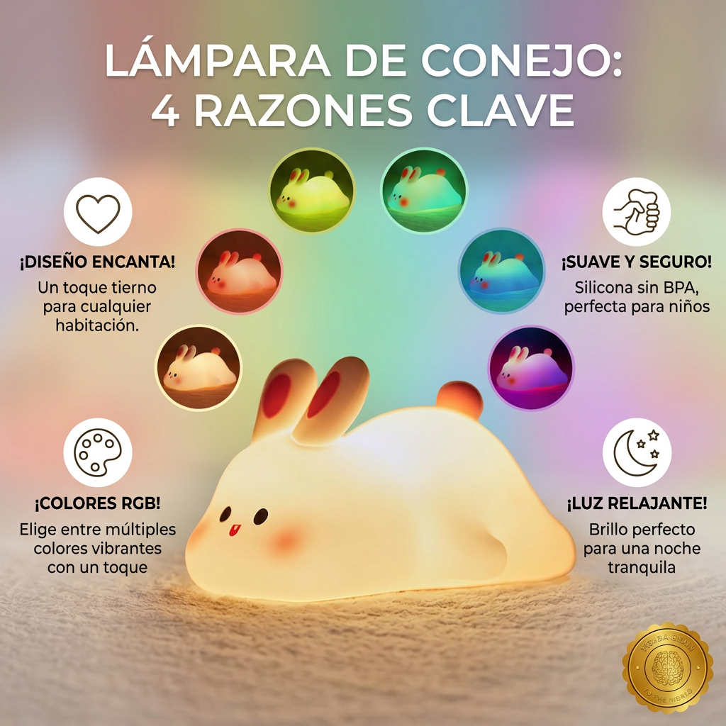 DreamBunny™ 💤🐰Lámpara De Conejo Luz Nocturna Sensorial ⭐⭐⭐⭐⭐
