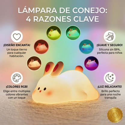DreamBunny™ 💤🐰Lámpara De Conejo Luz Nocturna Sensorial ⭐⭐⭐⭐⭐