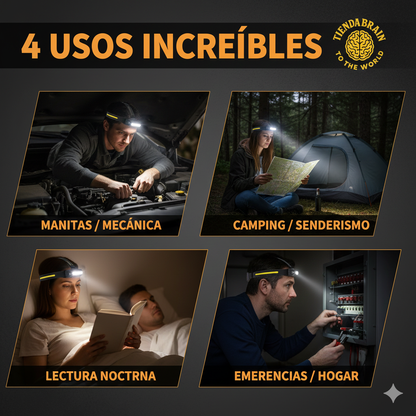 HeadBeam™ 💡🧢cintillo linterna recargable ⭐⭐⭐⭐⭐