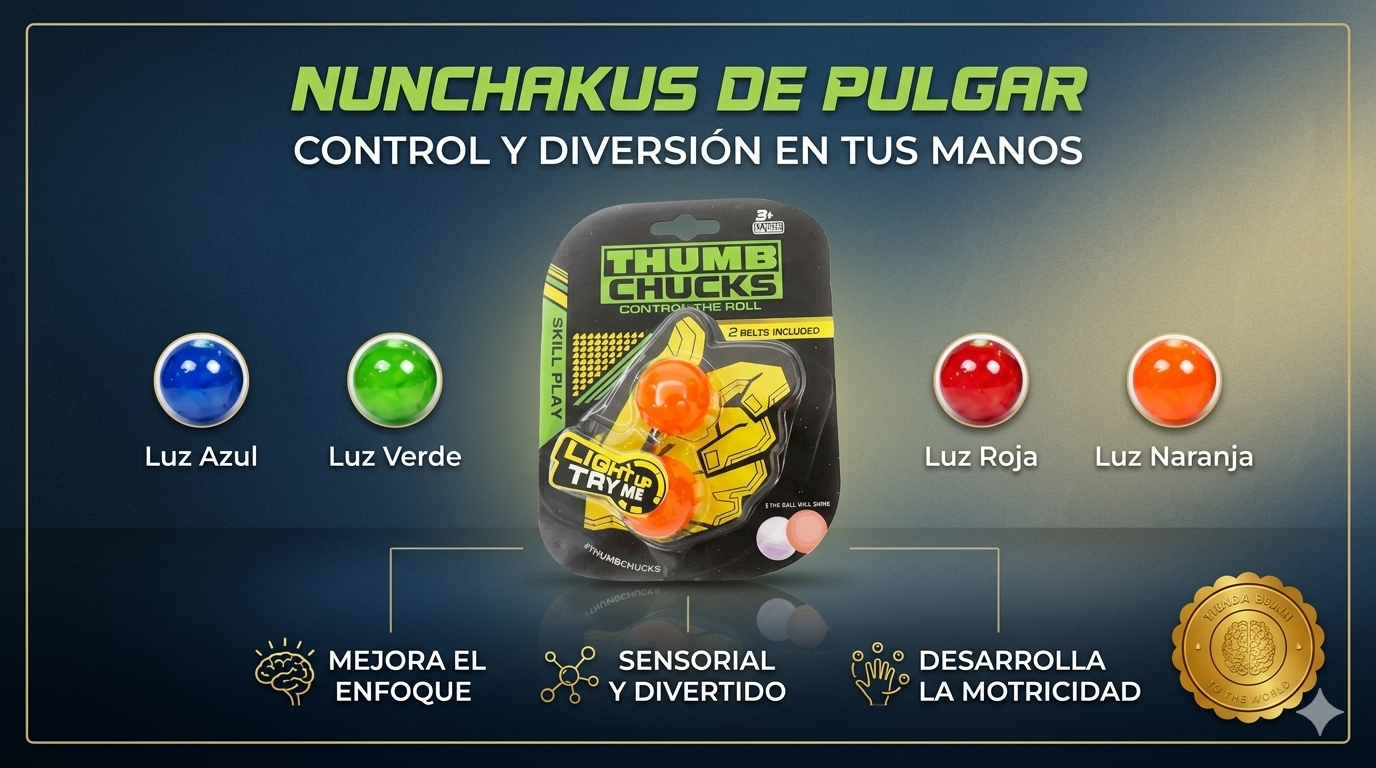 MindSpin™ 🧠💫THUMB CHUCKS SENSORIAL Y CONTROL ⭐⭐⭐⭐⭐