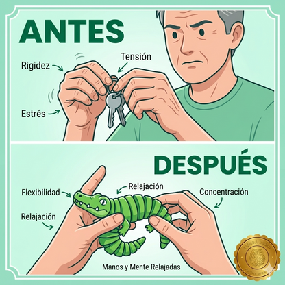 MindCroc™ 🧠🔥Cocodrilo Antiestrés Sensorial Fidget ⭐⭐⭐⭐⭐