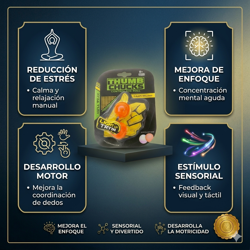 MindSpin™ 🧠💫THUMB CHUCKS SENSORIAL Y CONTROL ⭐⭐⭐⭐⭐