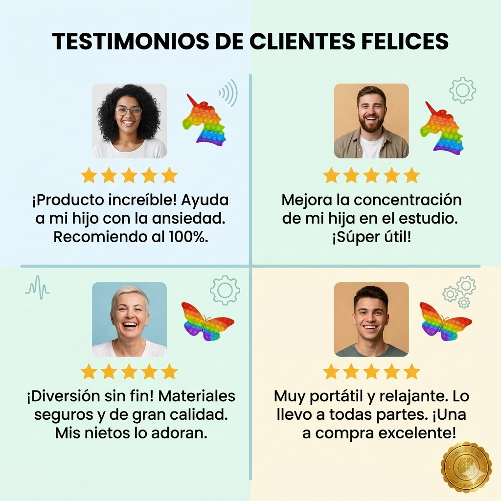 FocusPop™ 🎯🫧Pack Pop It Sensorial Para Niños ⭐⭐⭐⭐⭐