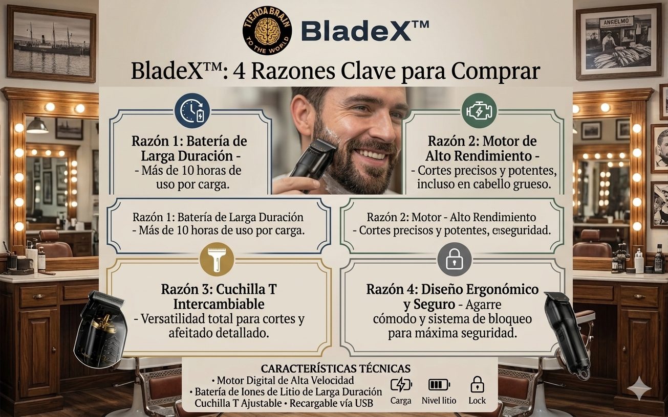 BladeX™ ⚡🪒MAQUINA DE AFEITAR ELECTRICA RAZURADORA ⭐⭐⭐⭐⭐