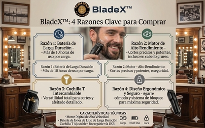 BladeX™ ⚡🪒MAQUINA DE AFEITAR ELECTRICA RAZURADORA ⭐⭐⭐⭐⭐