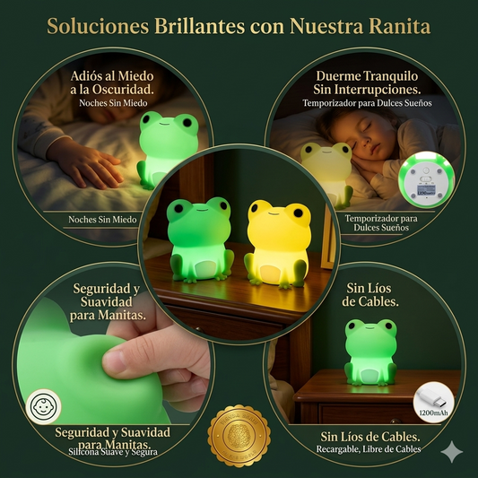 RanitaZen™ 🌙🐸Lámpara Sensorial Touch Ranita ⭐⭐⭐⭐⭐