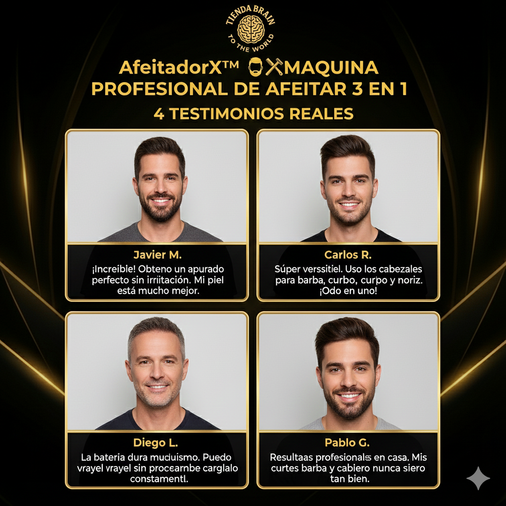 AfeitadorX™ 🧔🪒MAQUINA PROFESIONAL DE AFEITAR 3 EN 1 ⭐⭐⭐⭐⭐