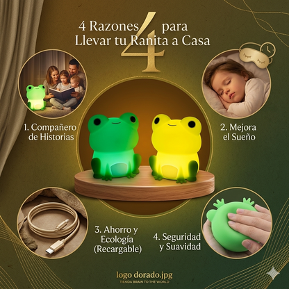 RanitaZen™ 🌙🐸Lámpara Sensorial Touch Ranita ⭐⭐⭐⭐⭐