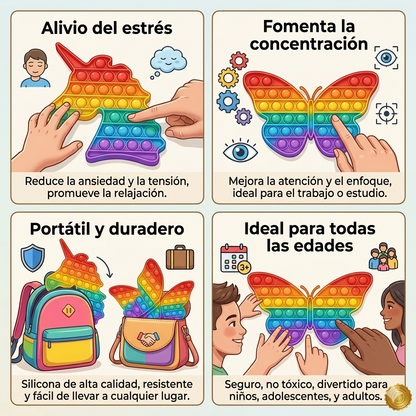 FocusPop™ 🎯🫧Pack Pop It Sensorial Para Niños ⭐⭐⭐⭐⭐