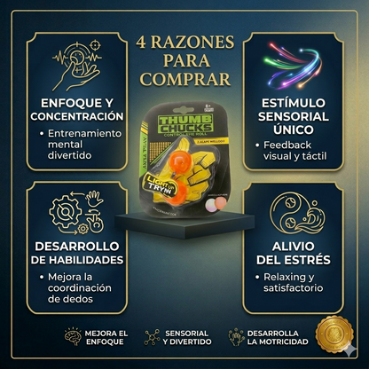 MindSpin™ 🧠💫THUMB CHUCKS SENSORIAL Y CONTROL ⭐⭐⭐⭐⭐
