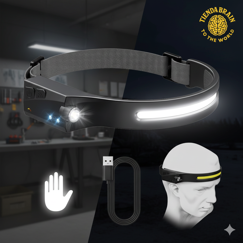 HeadBeam™ 💡🧢cintillo linterna recargable ⭐⭐⭐⭐⭐