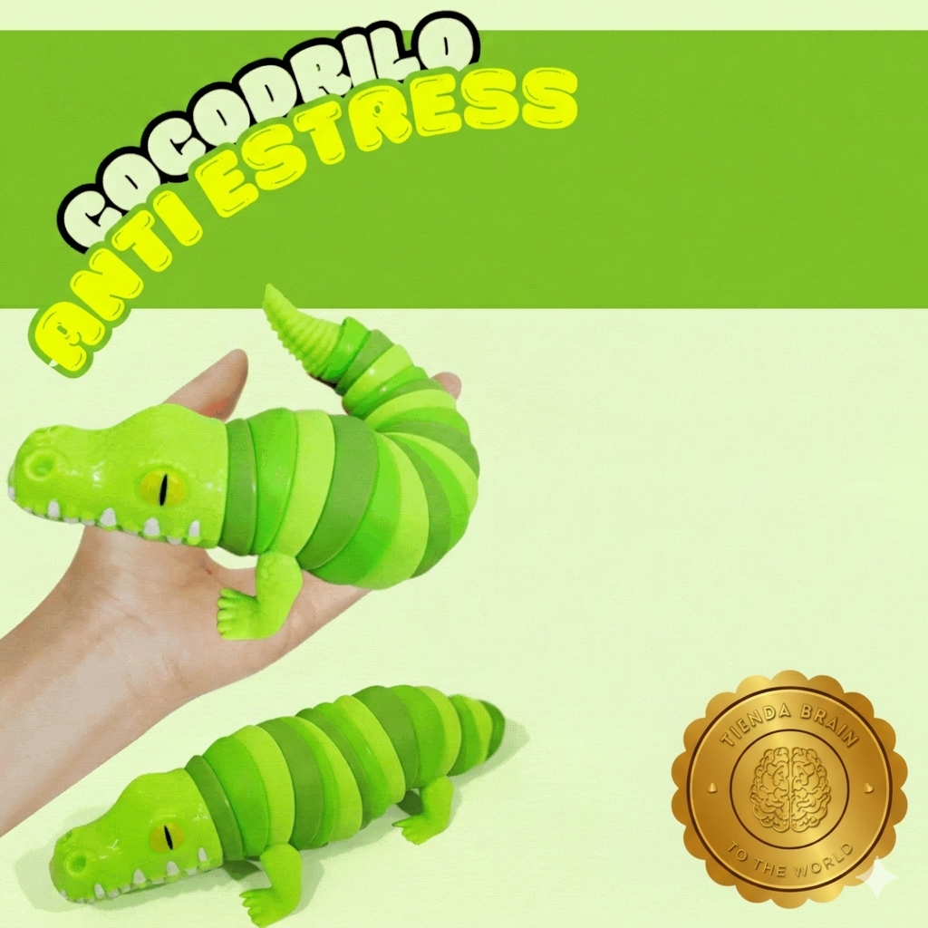 MindCroc™ 🧠🔥Cocodrilo Antiestrés Sensorial Fidget ⭐⭐⭐⭐⭐