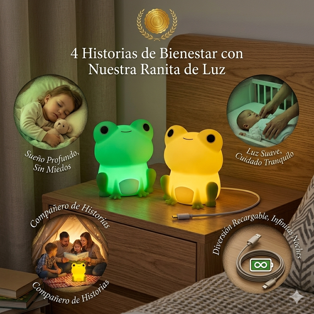 RanitaZen™ 🌙🐸Lámpara Sensorial Touch Ranita ⭐⭐⭐⭐⭐