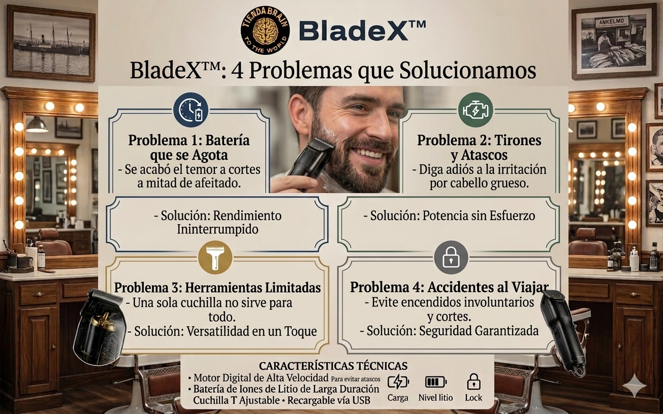 BladeX™ ⚡🪒MAQUINA DE AFEITAR ELECTRICA RAZURADORA ⭐⭐⭐⭐⭐