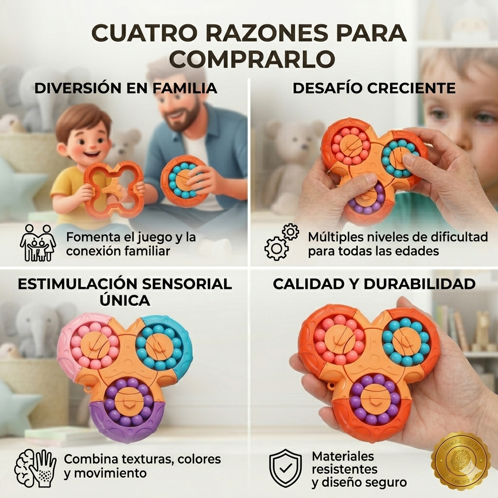FocusCube™ 🎯✨Juguete Sensorial Fidget Cube Spinner ⭐⭐⭐⭐⭐
